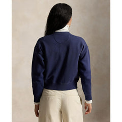Yankees Polo Ralph Lauren Women's Seasonal Knit Full-Snap Cardigan - Navy