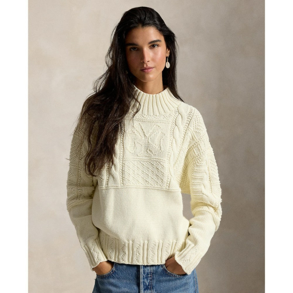 Yankees Polo Ralph Lauren Women's Sweater - Cream