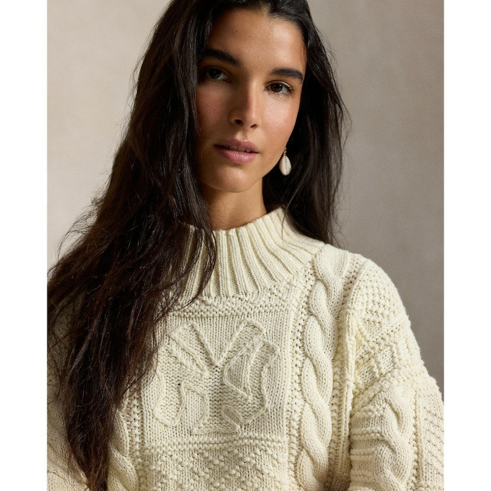 Yankees Polo Ralph Lauren Women's Sweater - Cream
