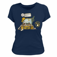 Milwaukee Brewers Tiny Turnip Women's 2026 Spring Training T-Shirt - Navy T-shirts