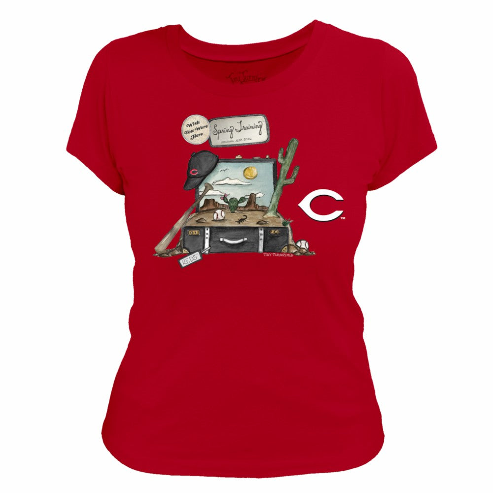 Cincinnati Reds Tiny Turnip Women's 2026 Spring Training T-Shirt - Red T-shirts