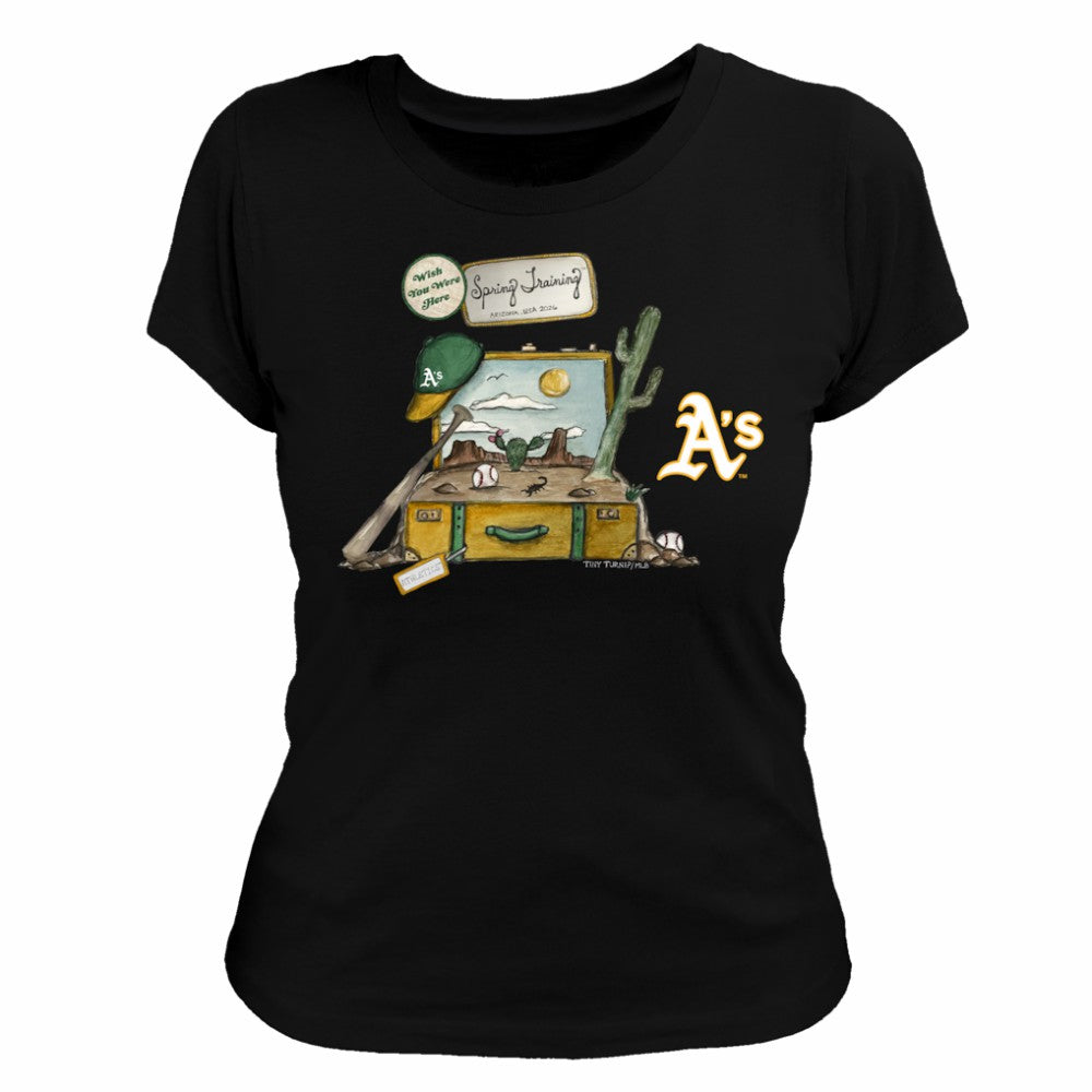 Athletics Tiny Turnip Women's 2026 Spring Training T-Shirt - Black T-shirts