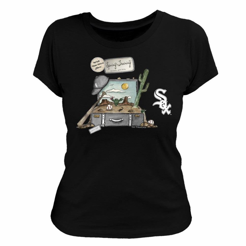 Chicago White Sox Tiny Turnip Women's 2026 Spring Training T-Shirt - Black T-shirts