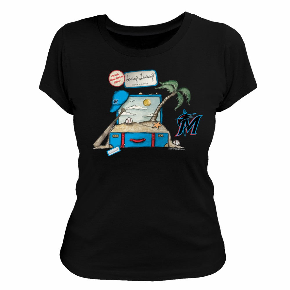 Miami Marlins Tiny Turnip Women's 2026 Spring Training T-Shirt - Black T-shirts