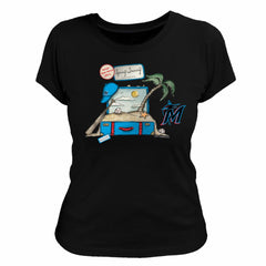 Miami Marlins Tiny Turnip Women's 2026 Spring Training T-Shirt - Black T-shirts