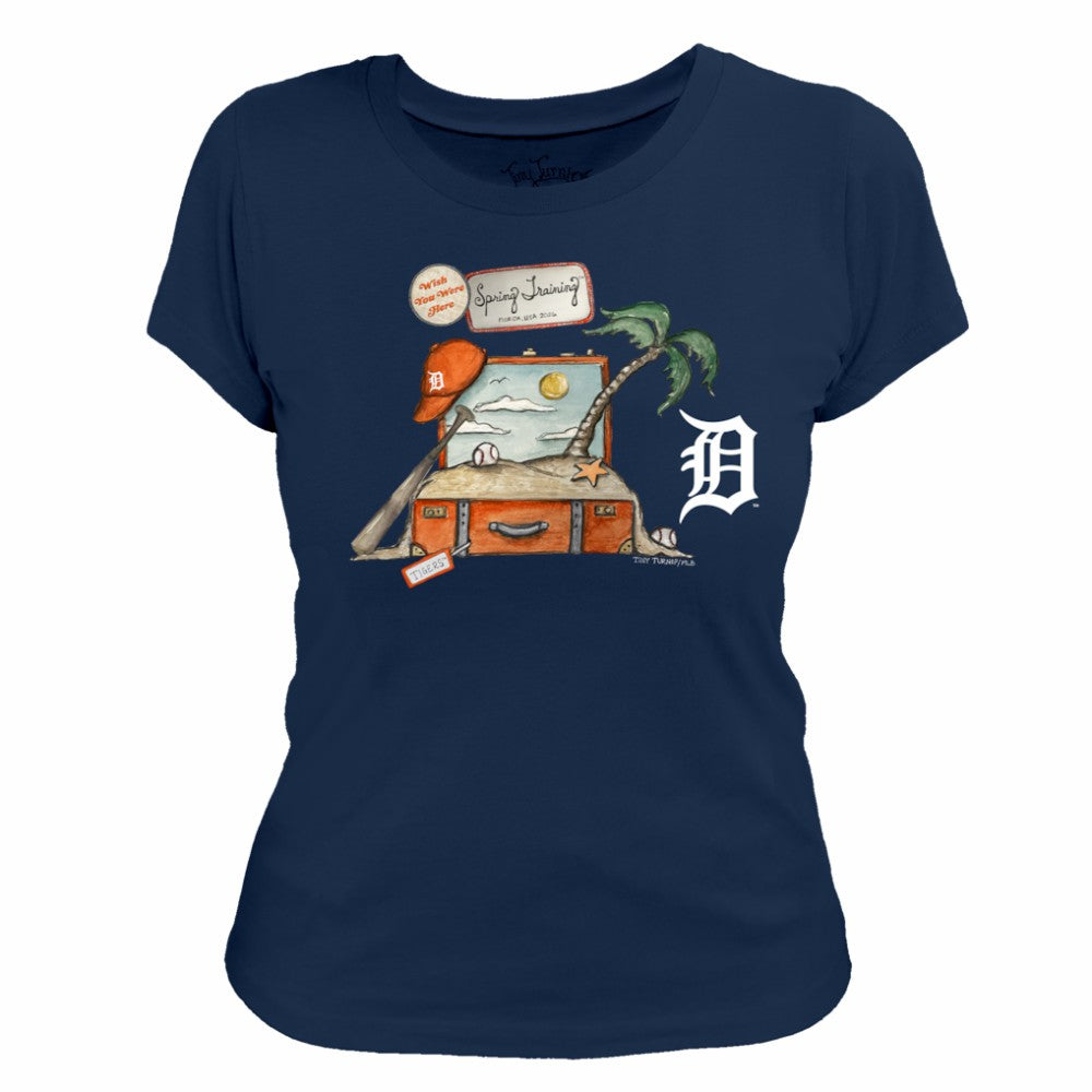 Detroit Tigers Tiny Turnip Women's 2026 Spring Training T-Shirt - Navy T-shirts