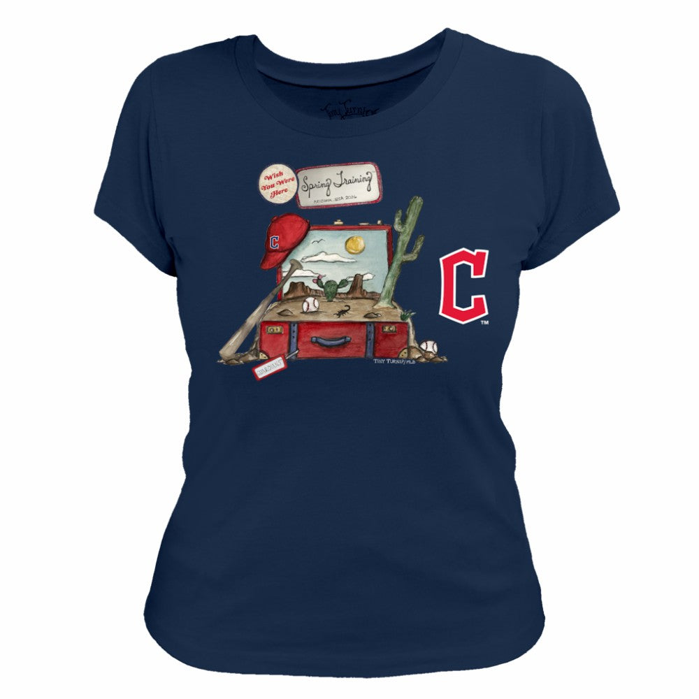 Cleveland Guardians Tiny Turnip Women's 2026 Spring Training T-Shirt - Navy T-shirts
