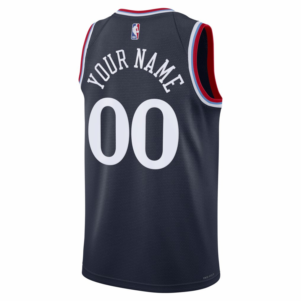 LA Clippers Unisex Swingman Custom Jersey Icon Edition Navy