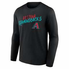 Arizona Diamondbacks  Hustle Personalized Name & Number Long Sleeve T-Shirt - Black T-shirts