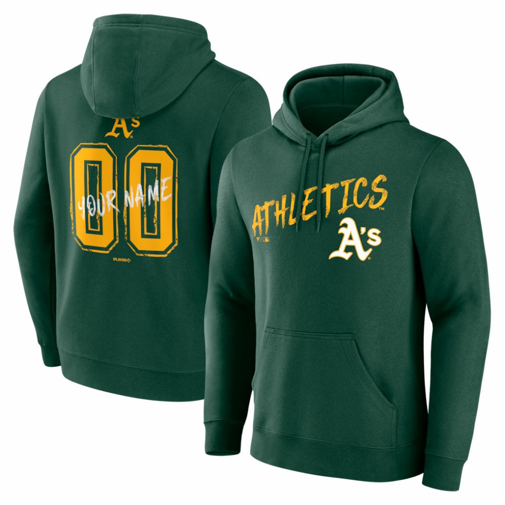 Athletics  Hustle Personalized Name & Number Hoodie - Green Hoodies