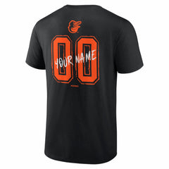 Baltimore Orioles  Hustle Personalized Name & Number T-Shirt - Black T-shirts