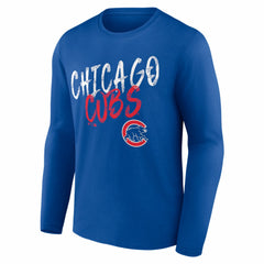 Chicago Cubs  Hustle Personalized Name & Number Long Sleeve T-Shirt - Royal T-shirts