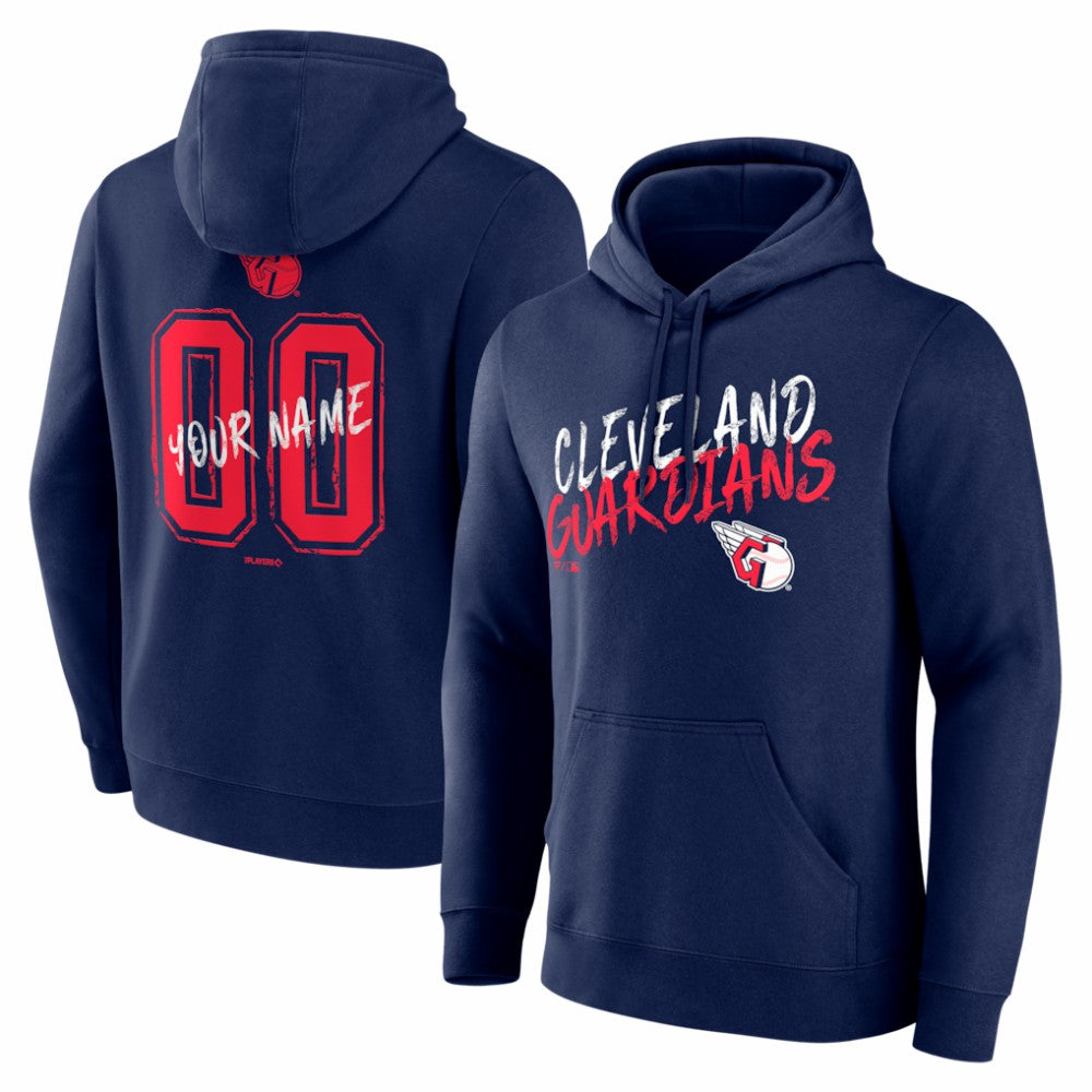 Cleveland Guardians  Hustle Personalized Name & Number Hoodie - Navy Hoodies