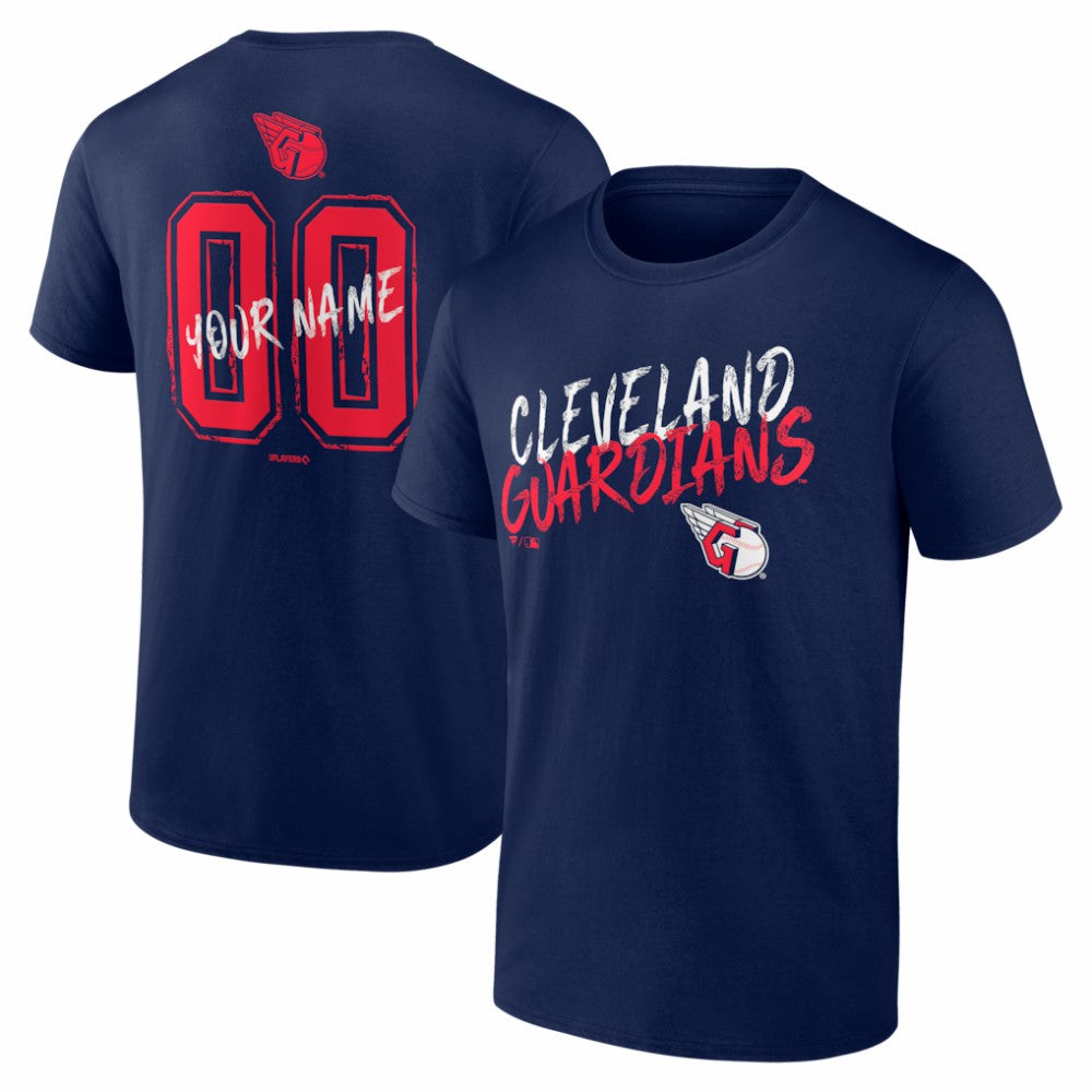 Cleveland Guardians  Hustle Personalized Name & Number T-Shirt - Navy T-shirts
