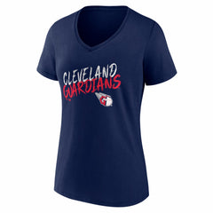 Cleveland Guardians Women's Hustle Personalized Name & Number V-Neck T-Shirt - Navy T-shirts