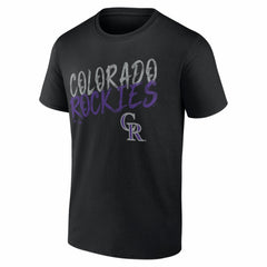 Colorado Rockies  Hustle Personalized Name & Number T-Shirt - Black T-shirts