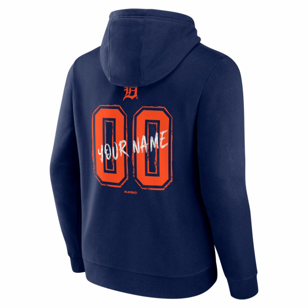 Detroit Tigers  Hustle Personalized Name & Number Hoodie - Navy Hoodies
