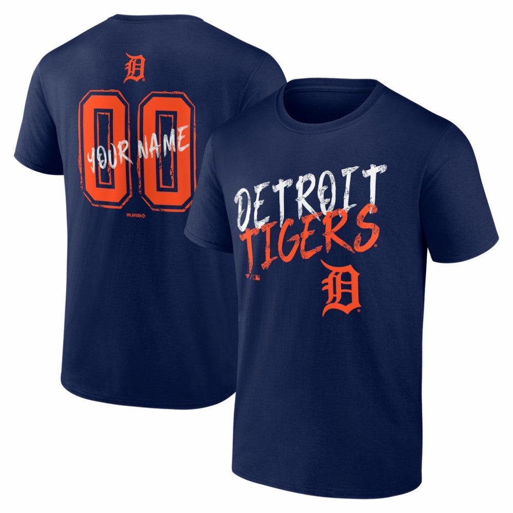Detroit Tigers  Hustle Personalized Name & Number T-Shirt - Navy T-shirts