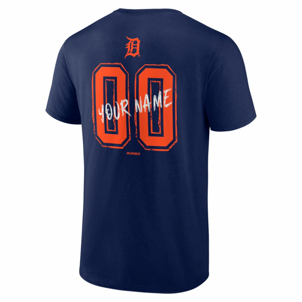 Detroit Tigers  Hustle Personalized Name & Number T-Shirt - Navy T-shirts