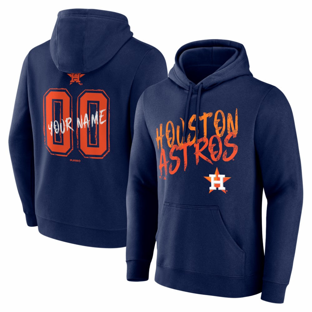Houston Astros  Hustle Personalized Name & Number Hoodie - Navy Hoodies