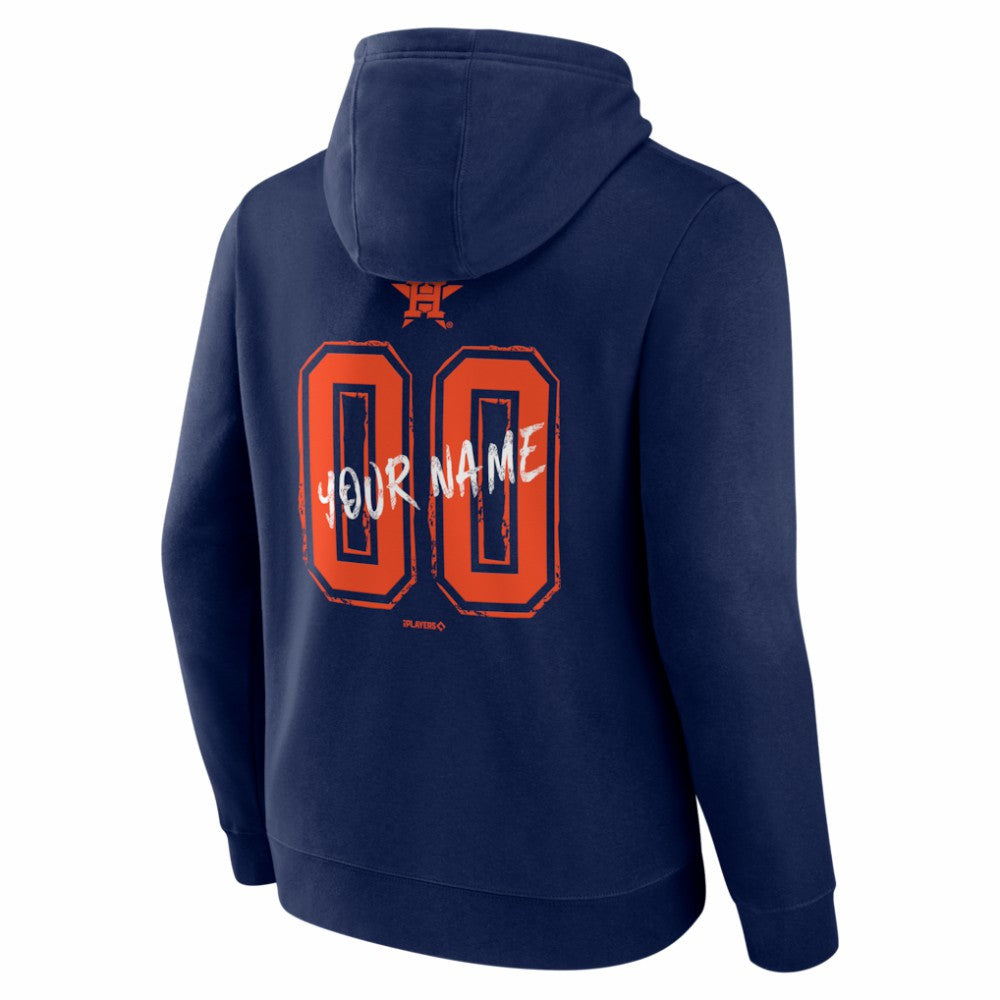 Houston Astros  Hustle Personalized Name & Number Hoodie - Navy Hoodies
