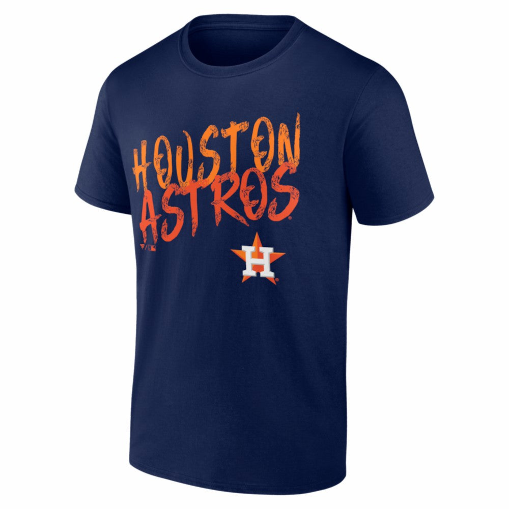Houston Astros  Hustle Personalized Name & Number T-Shirt - Navy T-shirts