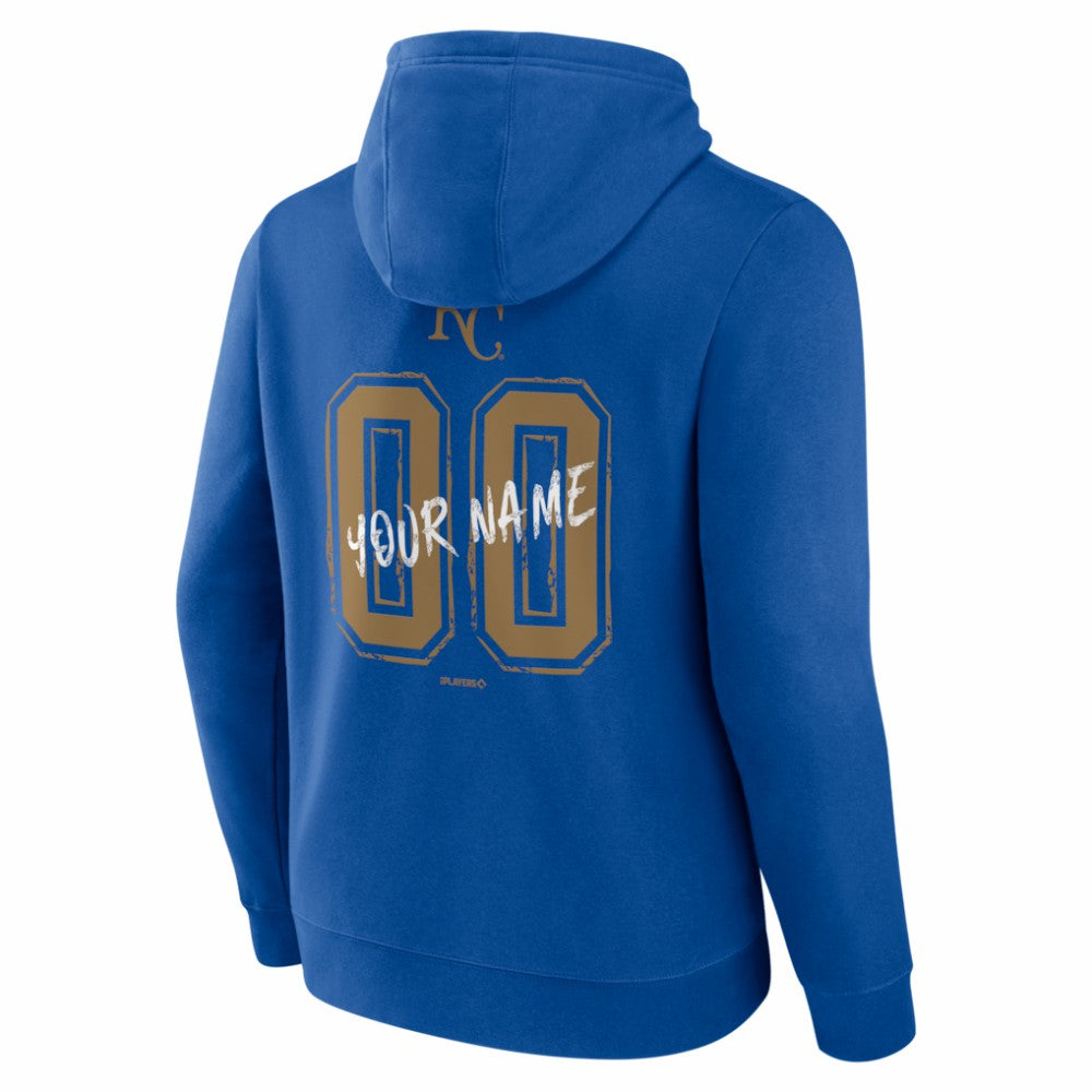 Kansas City Royals  Hustle Personalized Name & Number Hoodie - Royal Hoodies