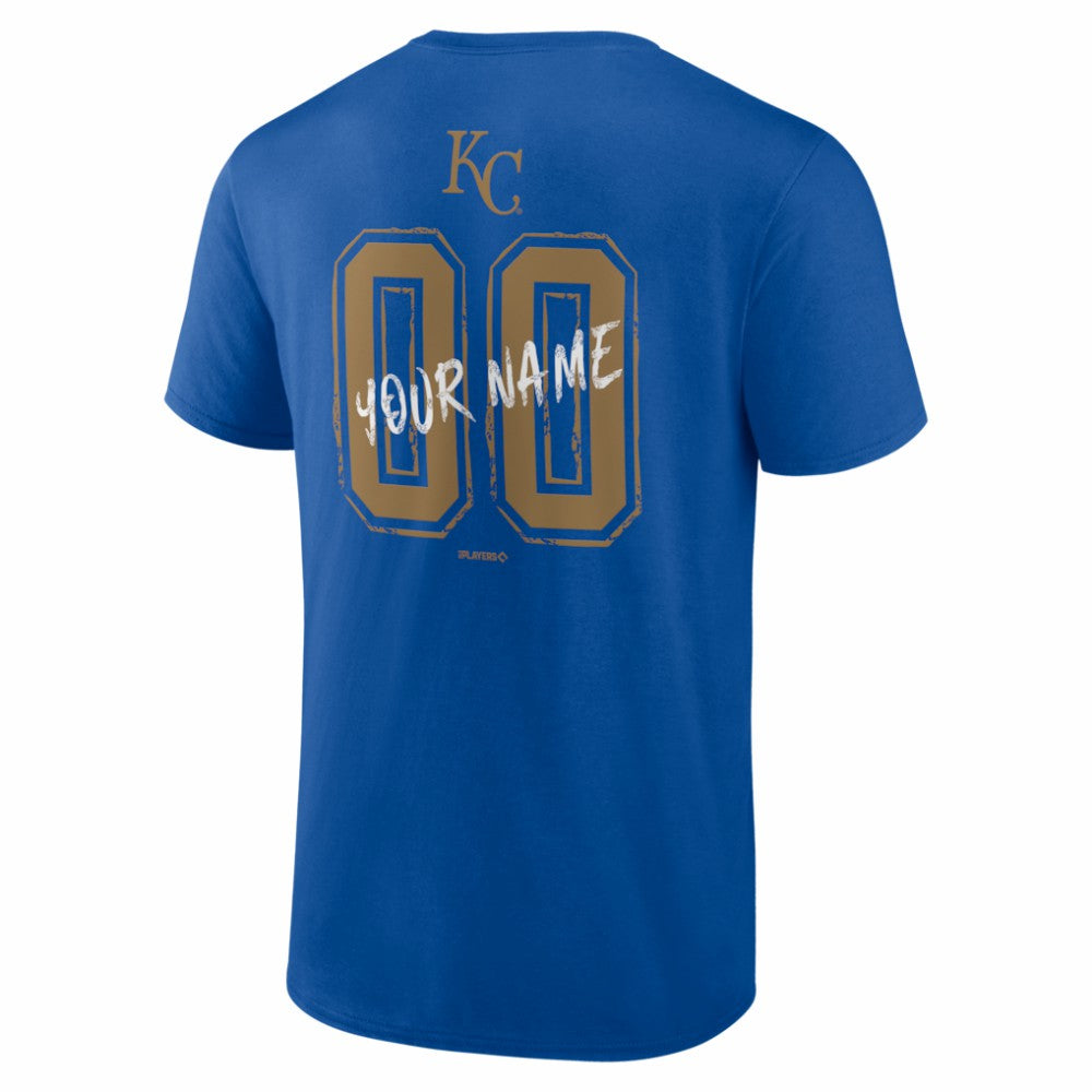 Kansas City Royals  Hustle Personalized Name & Number T-Shirt - Royal T-shirts