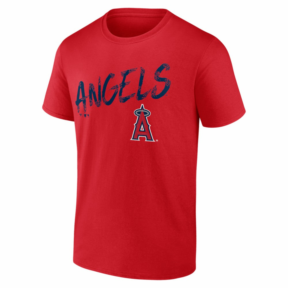 Los Angeles Angels  Hustle Personalized Name & Number T-Shirt - Red T-shirts