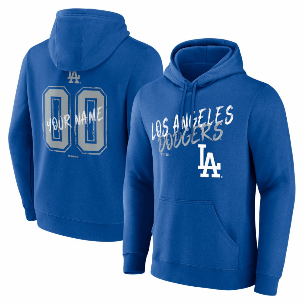 Los Angeles Dodgers  Hustle Personalized Name & Number Hoodie - Royal Hoodies