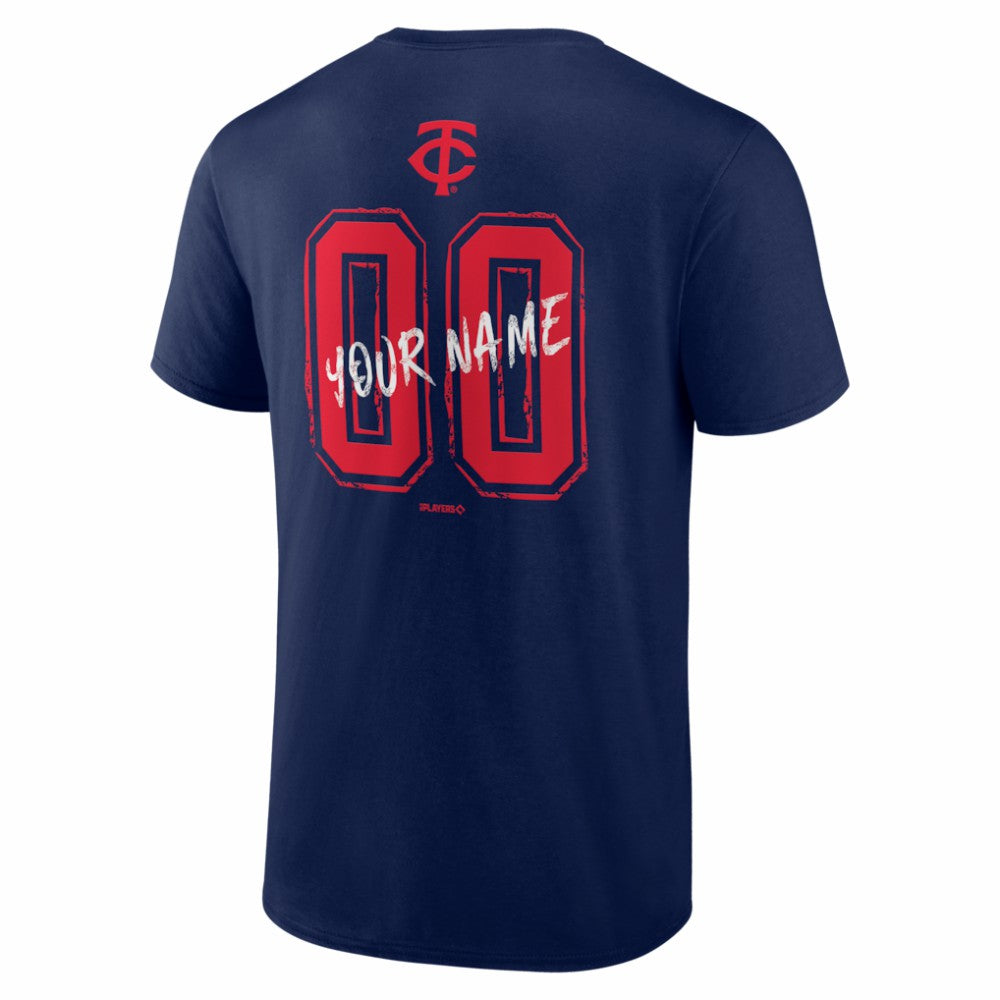Minnesota Twins  Hustle Personalized Name & Number T-Shirt - Navy T-shirts
