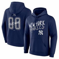 New York Yankees  Hustle Personalized Name & Number Hoodie - Navy Hoodies