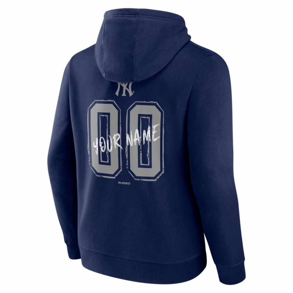 New York Yankees  Hustle Personalized Name & Number Hoodie - Navy Hoodies