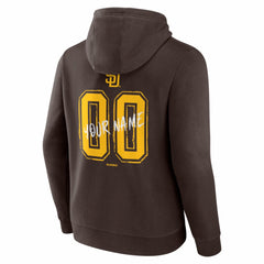 San Diego Padres  Hustle Personalized Name & Number Hoodie - Brown Hoodies