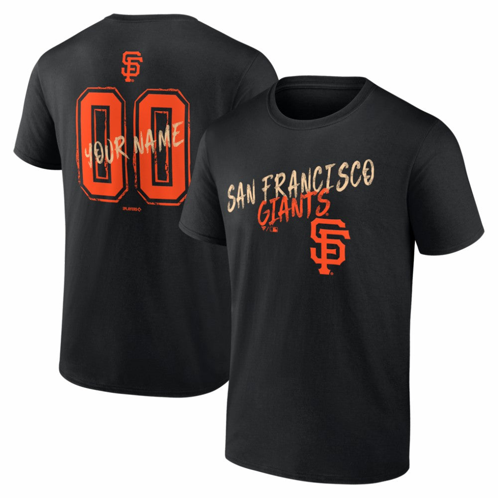 San Francisco Giants  Hustle Personalized Name & Number T-Shirt - Black T-shirts