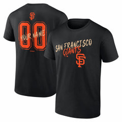San Francisco Giants  Hustle Personalized Name & Number T-Shirt - Black T-shirts