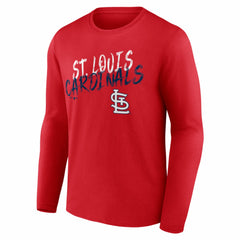 St. Louis Cardinals  Hustle Personalized Name & Number Long Sleeve T-Shirt - Red T-shirts