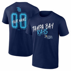 Tampa Bay Rays  Hustle Personalized Name & Number T-Shirt - Navy T-shirts