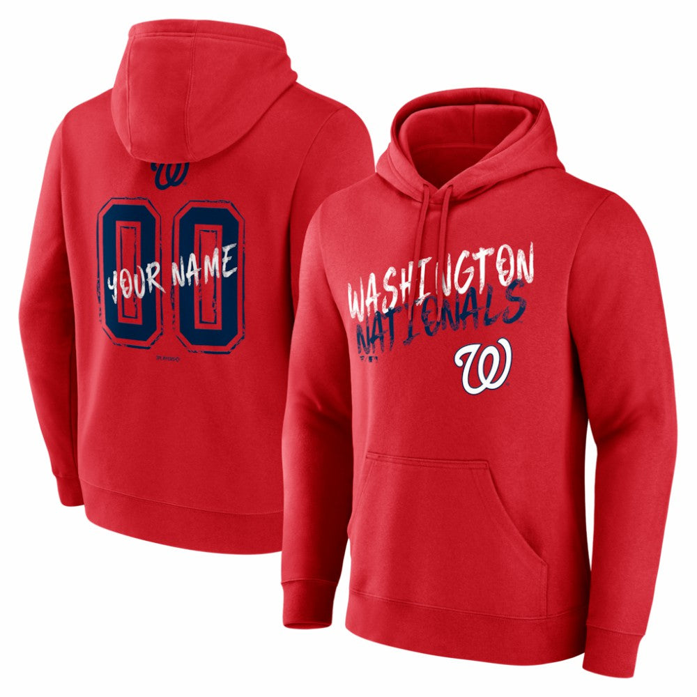 Washington Nationals  Hustle Personalized Name & Number Hoodie - Red Hoodies