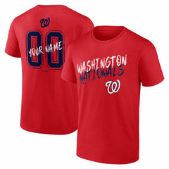 Washington Nationals  Hustle Personalized Name & Number T-Shirt - Red T-shirts