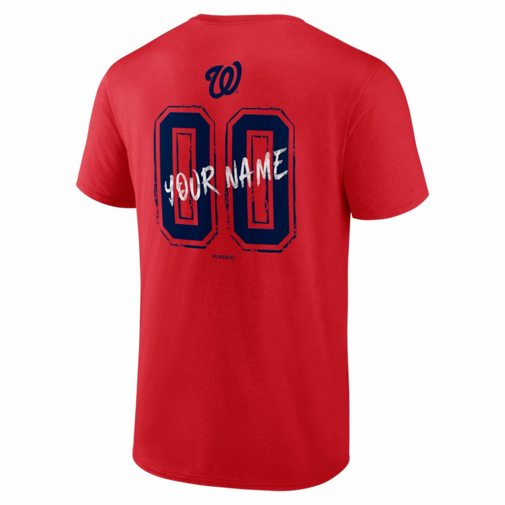 Washington Nationals  Hustle Personalized Name & Number T-Shirt - Red T-shirts