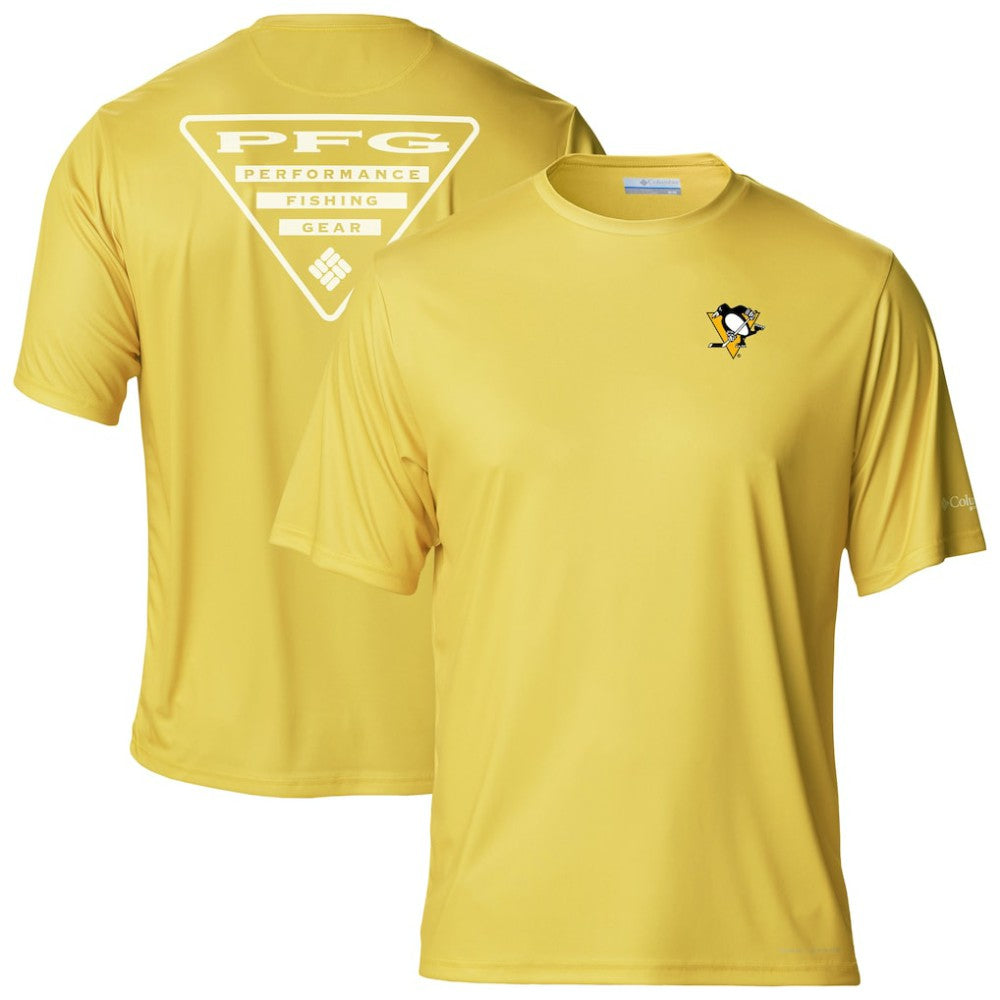 NHL Pittsburgh Penguins Columbia PFG Terminal Tackle Omni-Shade T-Shirt - Gold