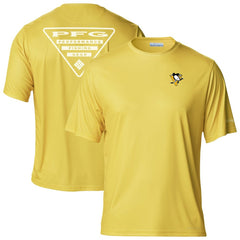 NHL Pittsburgh Penguins Columbia PFG Terminal Tackle Omni-Shade T-Shirt - Gold