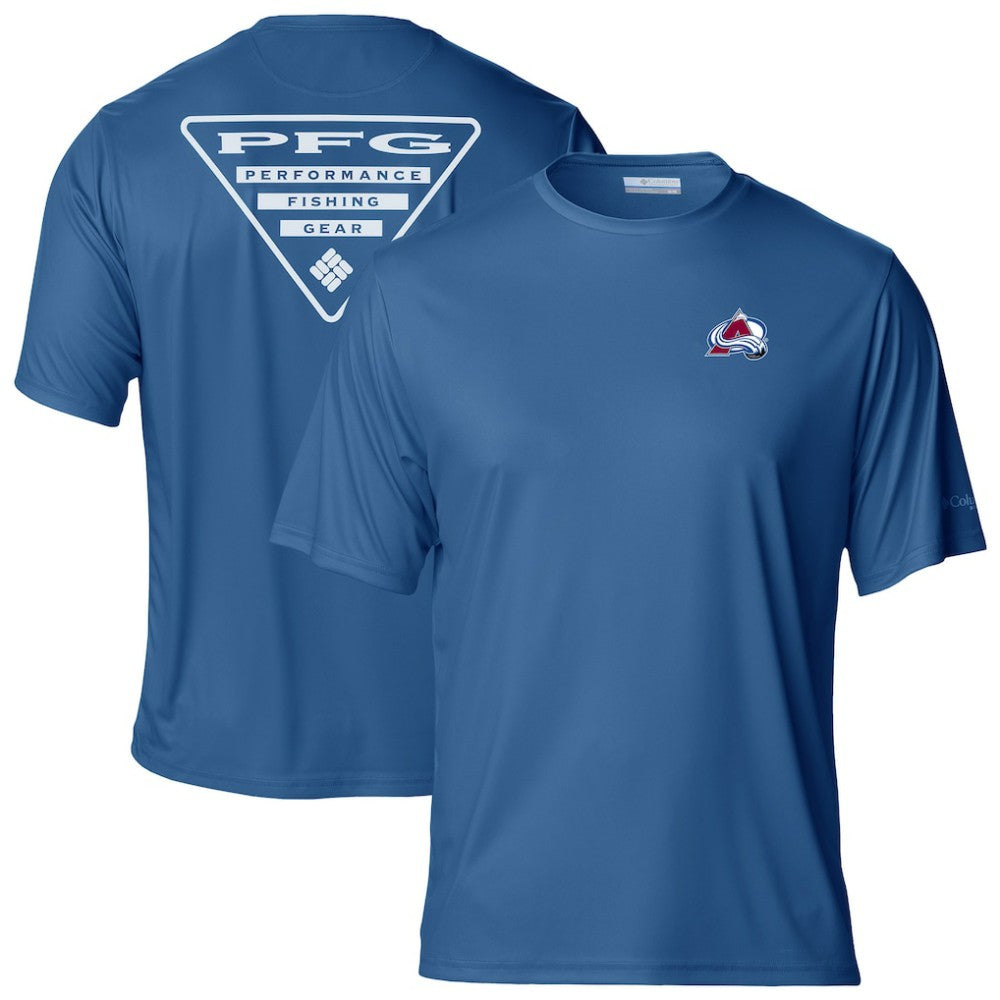 NHL Colorado Avalanche Columbia PFG Terminal Tackle Omni-Shade T-Shirt - Blue