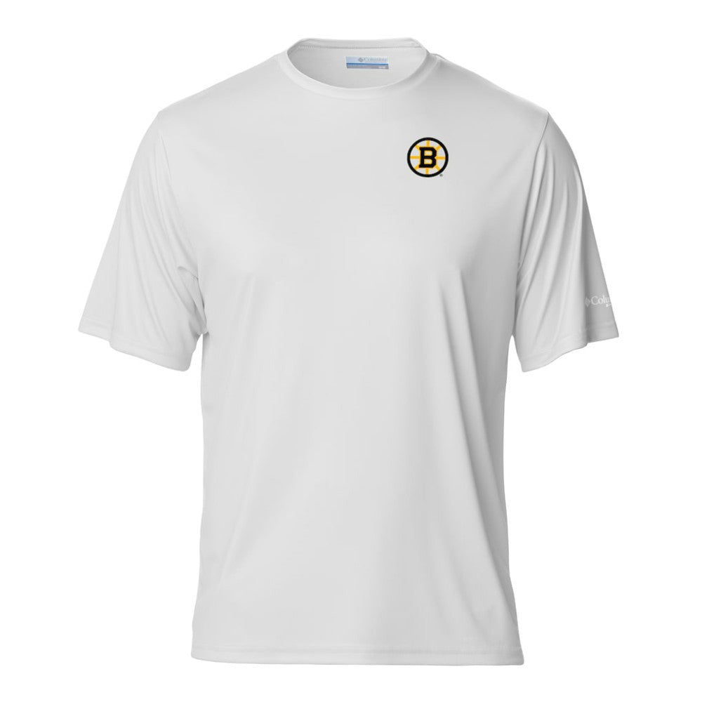 NHL Boston Bruins Columbia PFG Terminal Tackle Omni-Shade T-Shirt - White