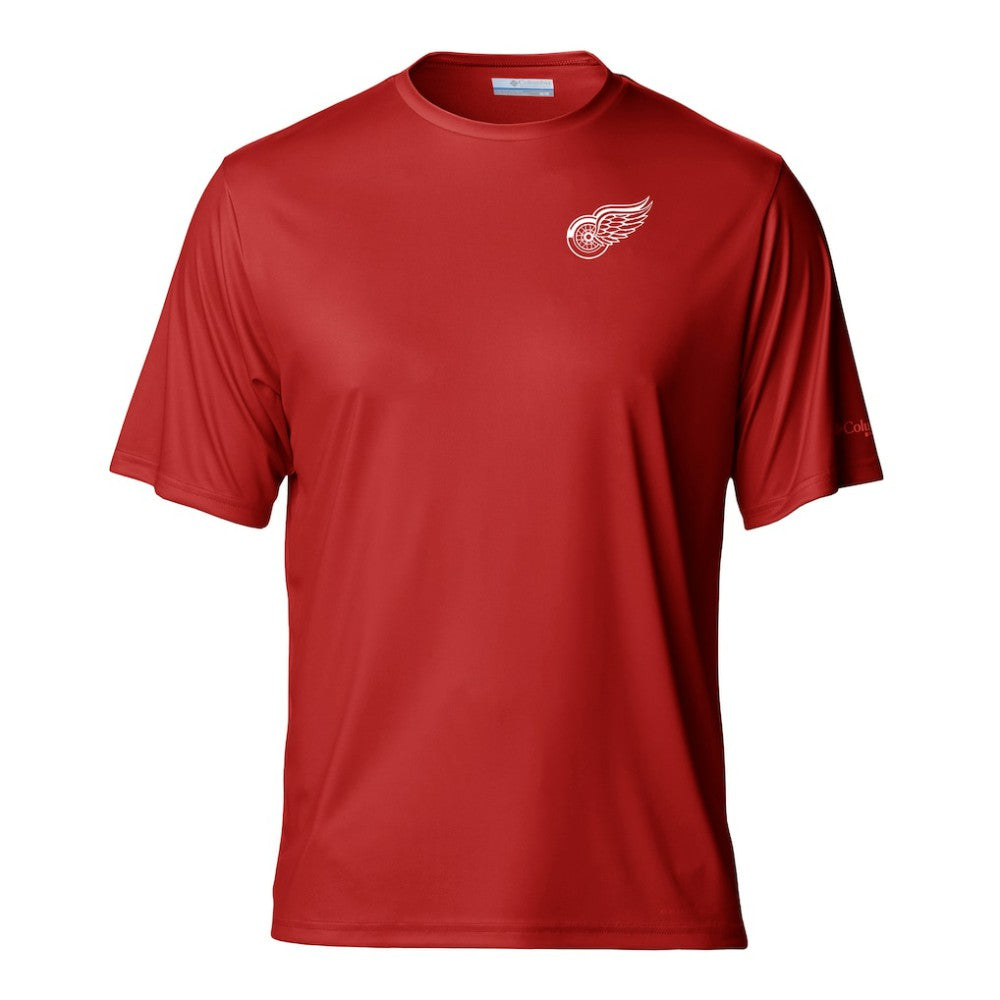 NHL Detroit Red Wings Columbia PFG Terminal Tackle Omni-Shade T-Shirt - Red