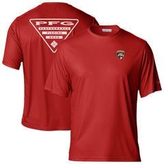 NHL Florida Panthers Columbia PFG Terminal Tackle Omni-Shade T-Shirt - Red