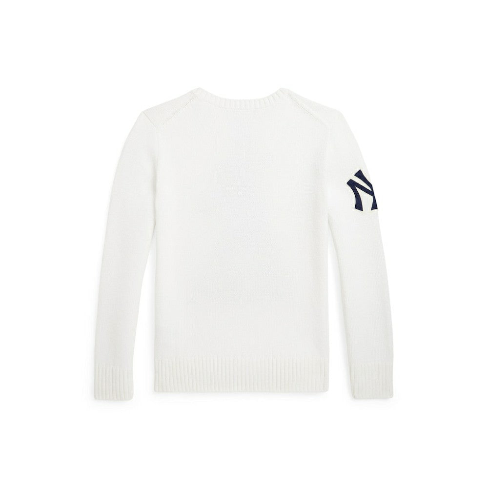 Yankees Polo Ralph Lauren Youth Sweater - White
