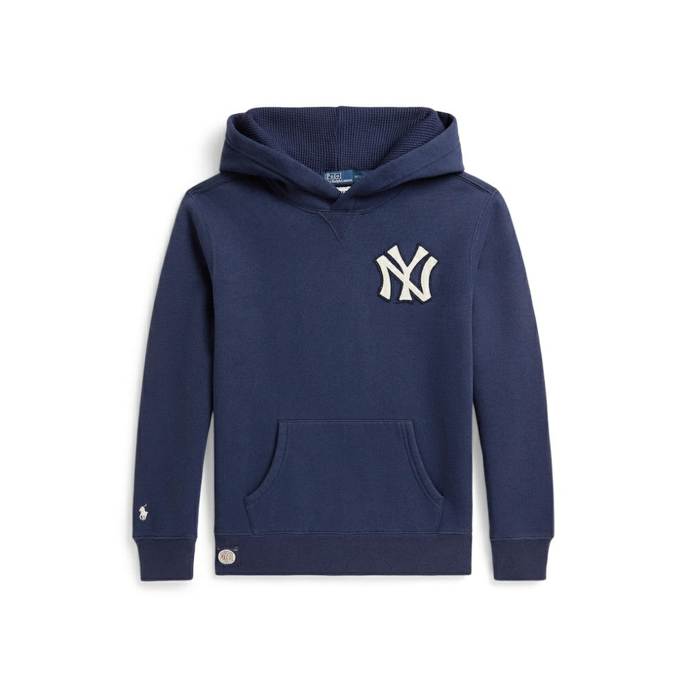 Yankees Polo Ralph Lauren Youth Fleece Hoodie - Navy Hoodies