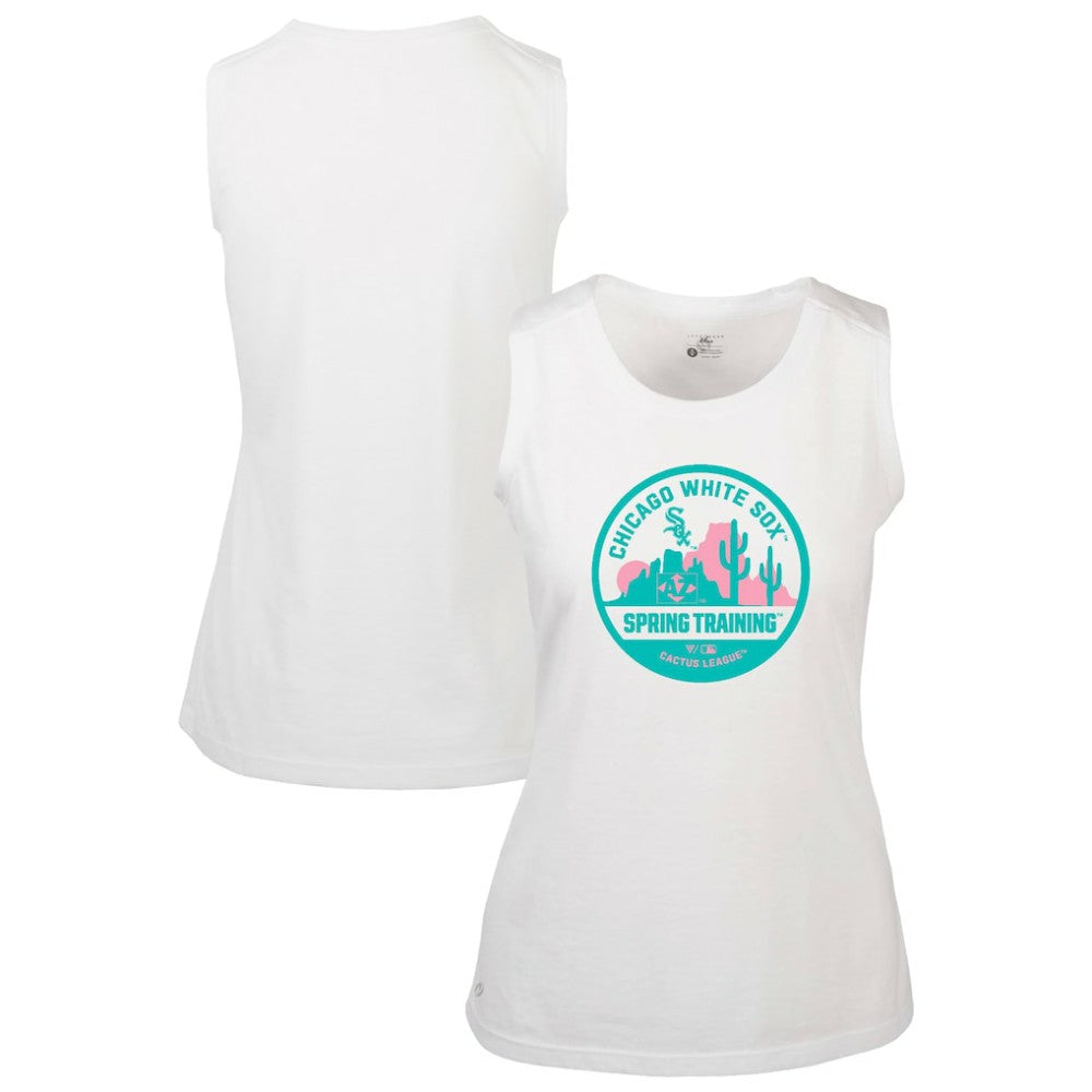 Chicago White Sox Levelwear Women's Macy Spring Training Badge Bold Tank Top - White Tanks